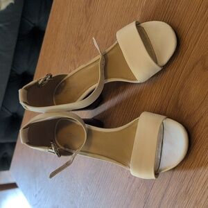 Michael Kors Lena Block Heel White